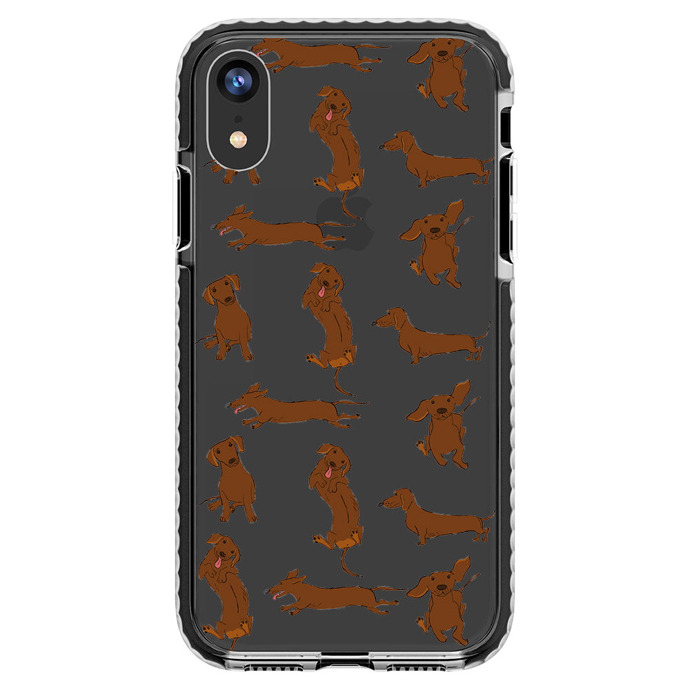 Baby Dachshund Collage Impact iPhone Case