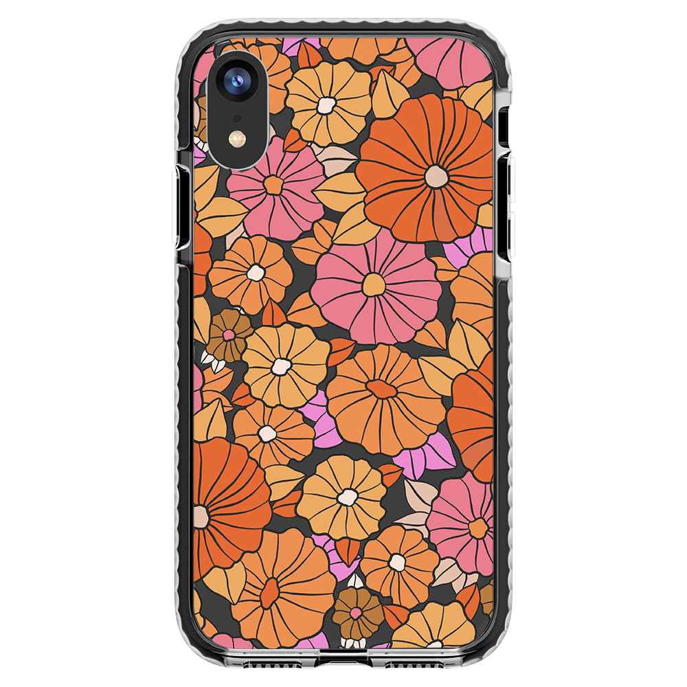 Retro Flowers Impact iPhone Case