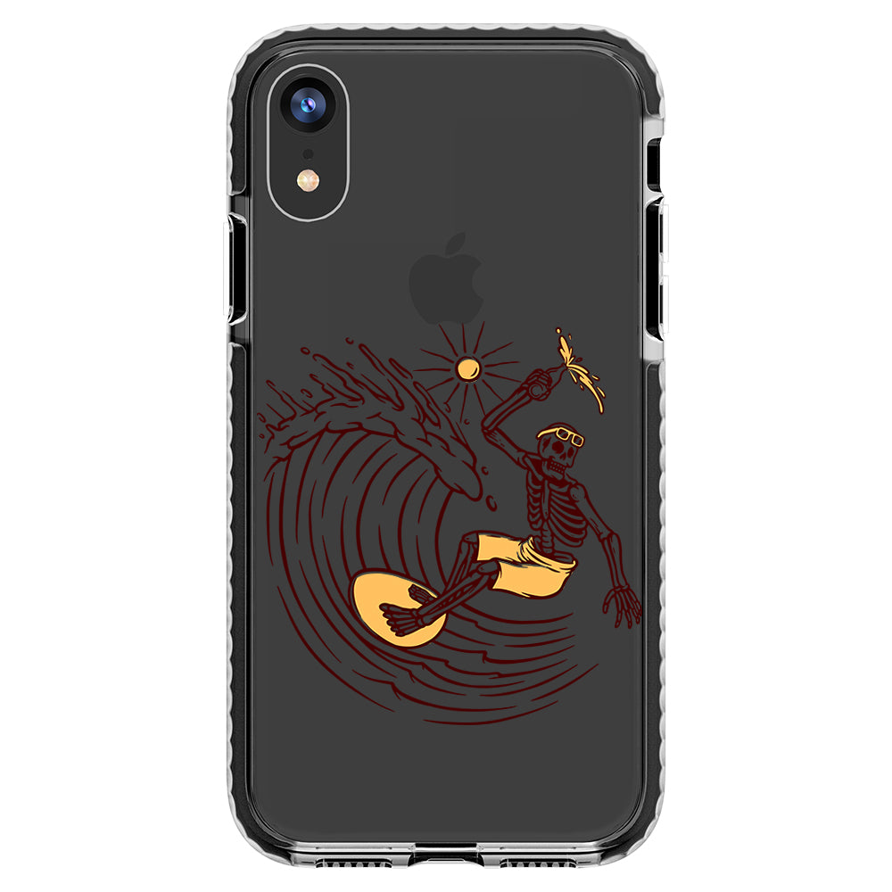 Surfing Skeleton Impact iPhone Case