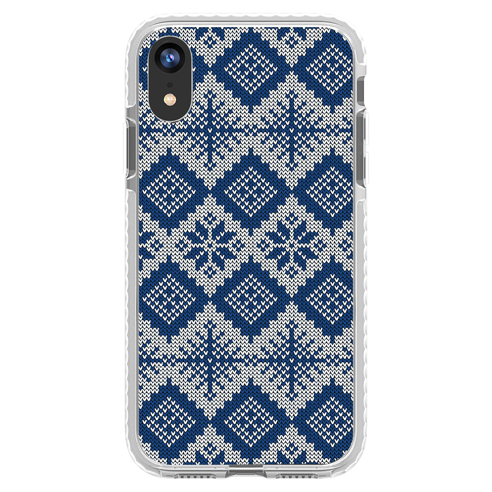 Ugly Sweater Blue White Impact iPhone Case