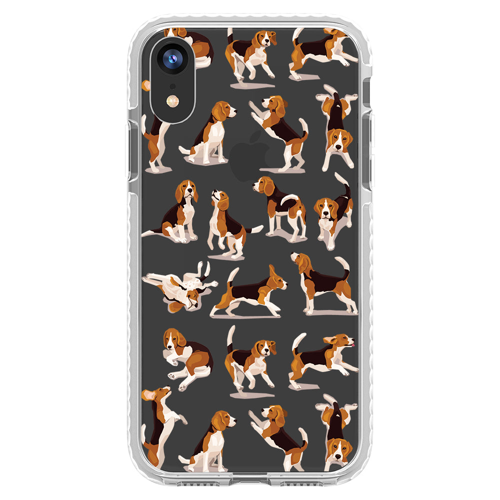 Beagle Hearts Impact iPhone Case