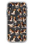 Beagle Hearts Impact iPhone Case