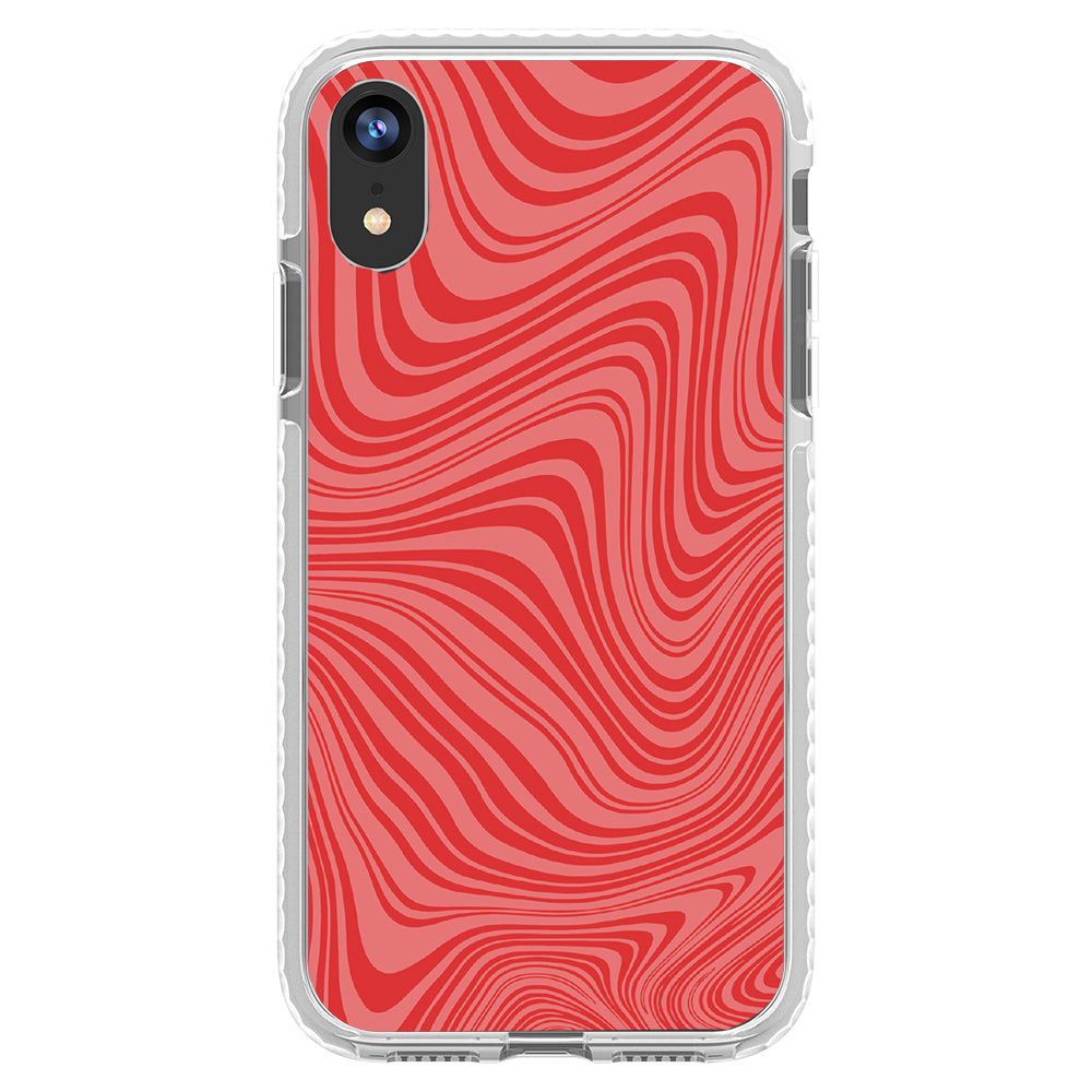 Psychedelic  Red Swirl iPhone Case