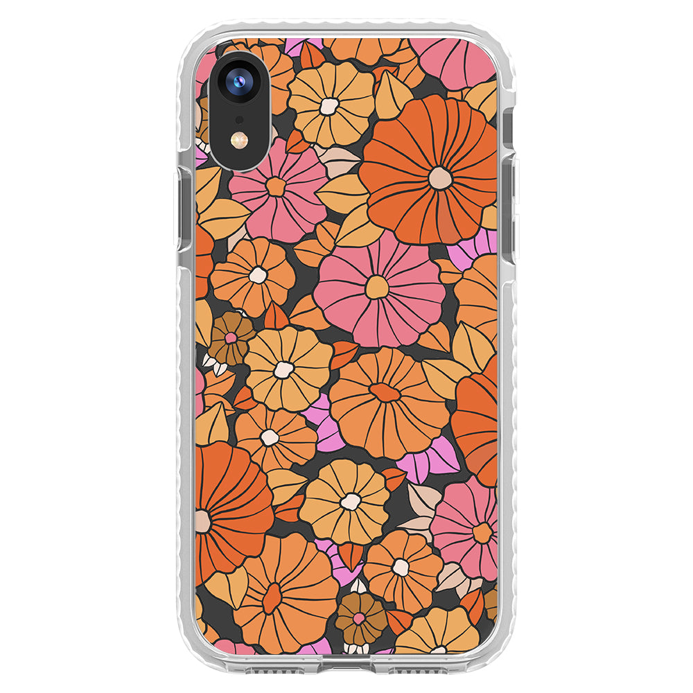 Retro Flowers Impact iPhone Case