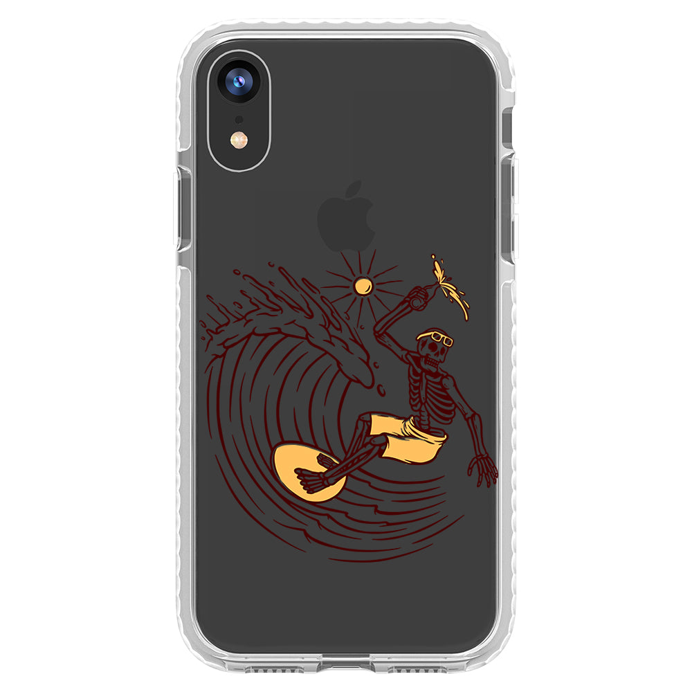 Surfing Skeleton Impact iPhone Case