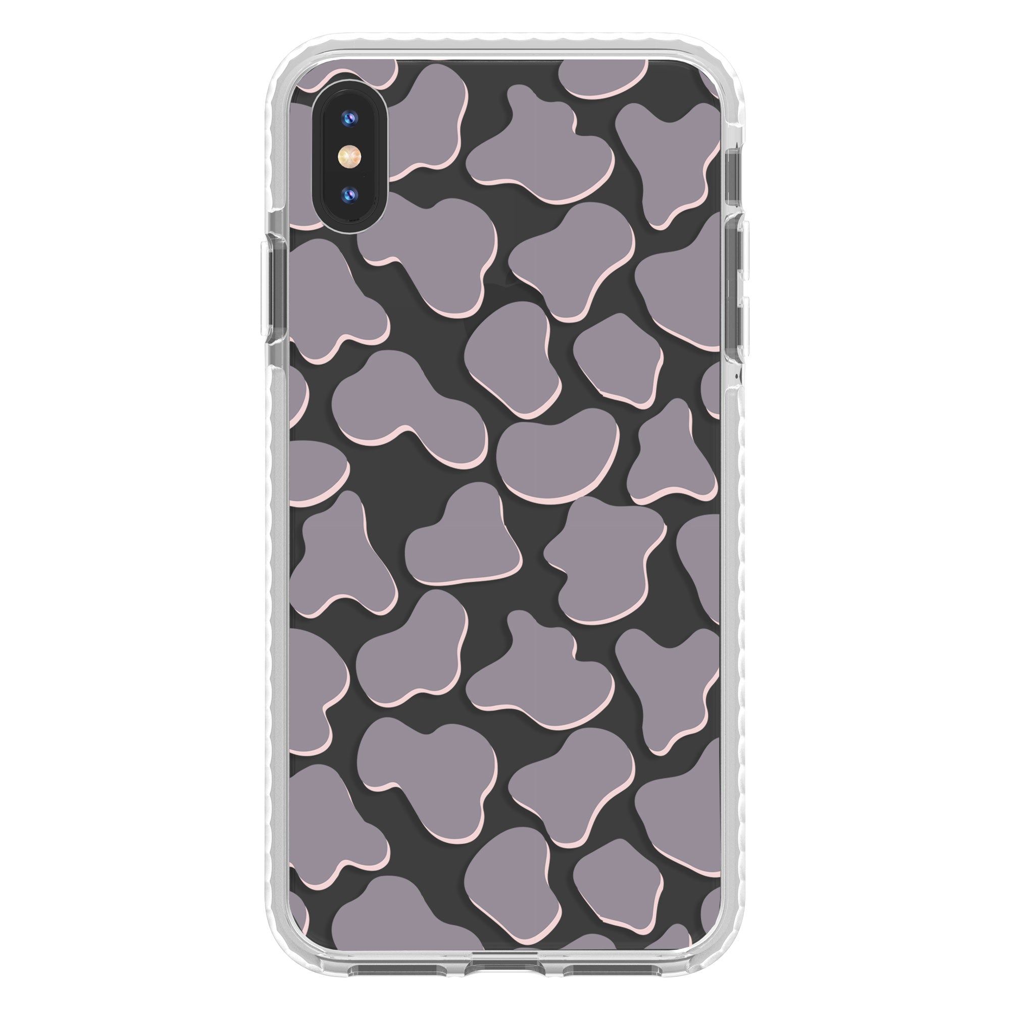 Gray Cow Print Phone Case