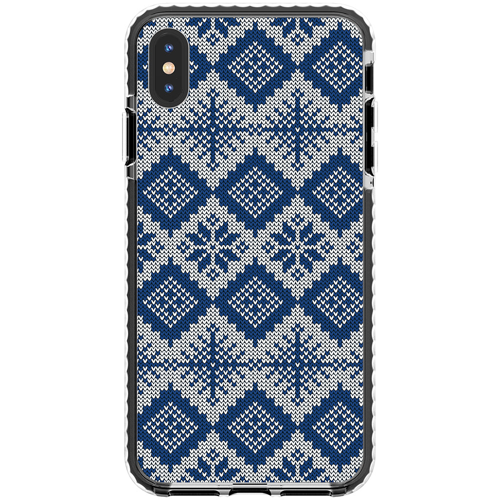 Ugly Sweater Blue White Impact iPhone Case