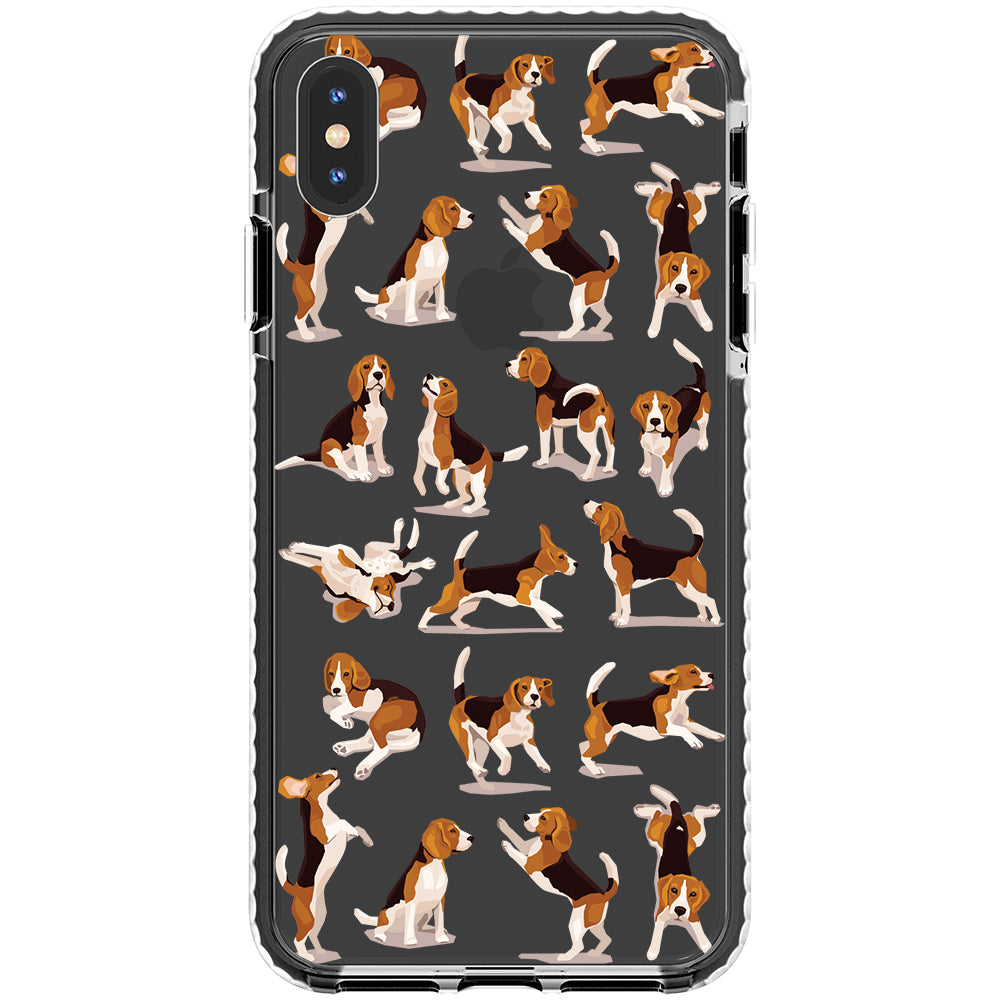 Beagle Hearts Impact iPhone Case