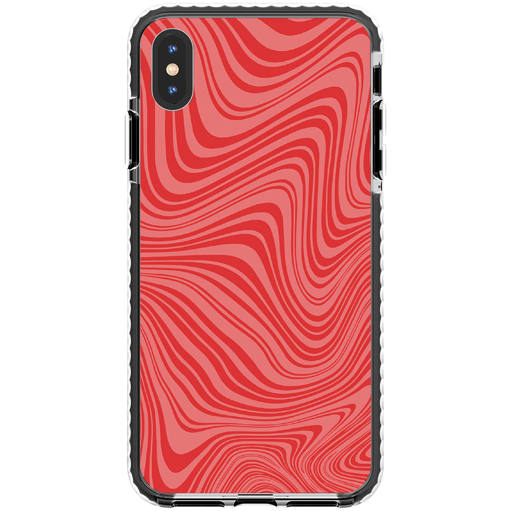 Psychedelic  Red Swirl iPhone Case