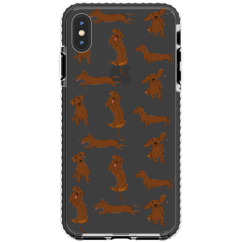 Baby Dachshund Collage Impact iPhone Case