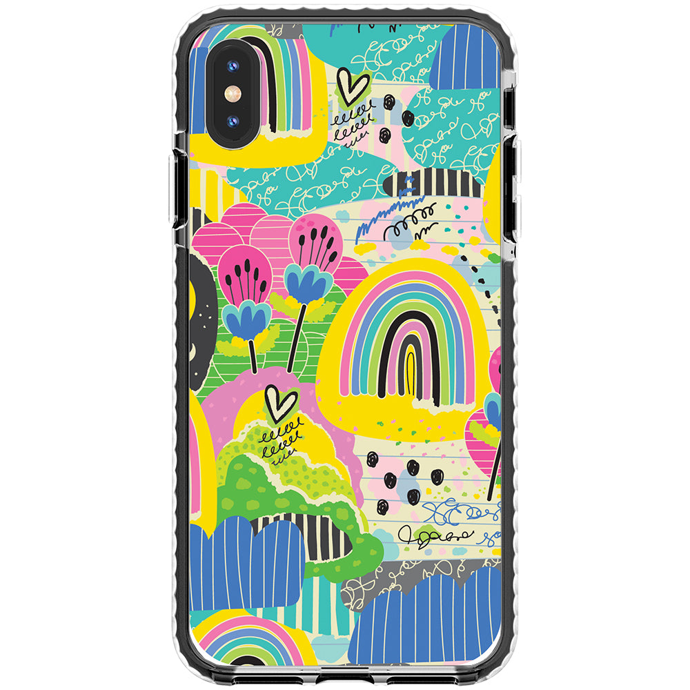 Rainbow Patches Impact iPhone Case