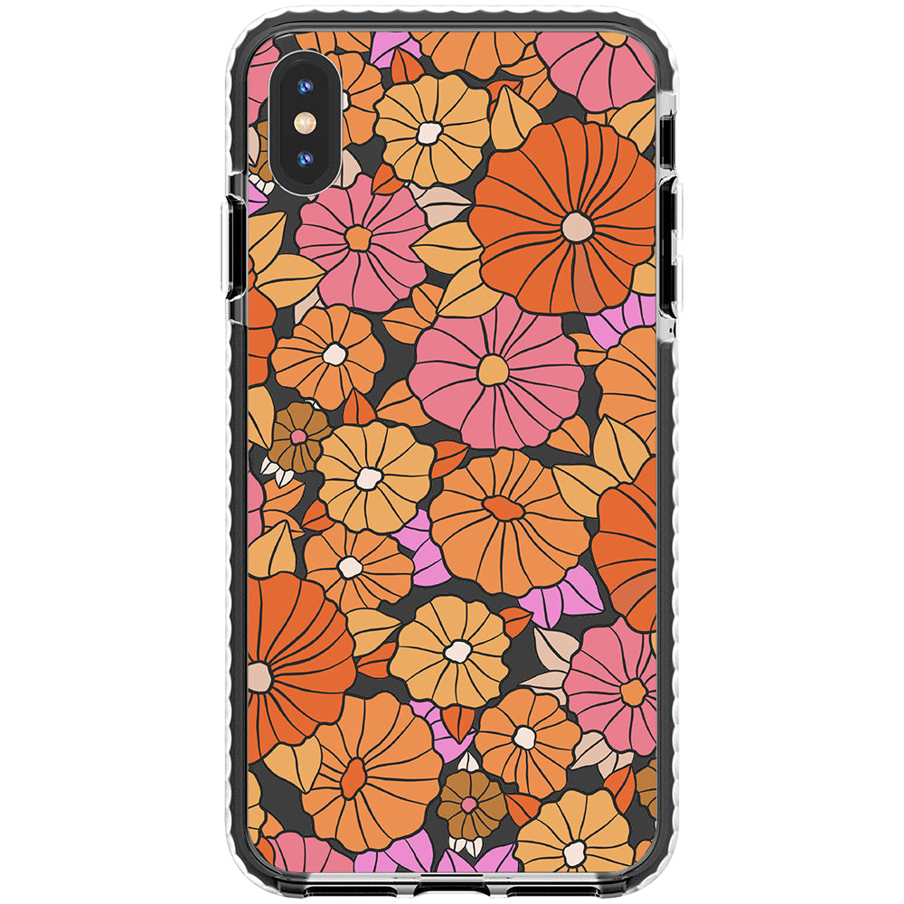 Retro Flowers Impact iPhone Case