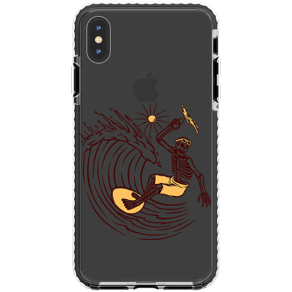 Surfing Skeleton Impact iPhone Case