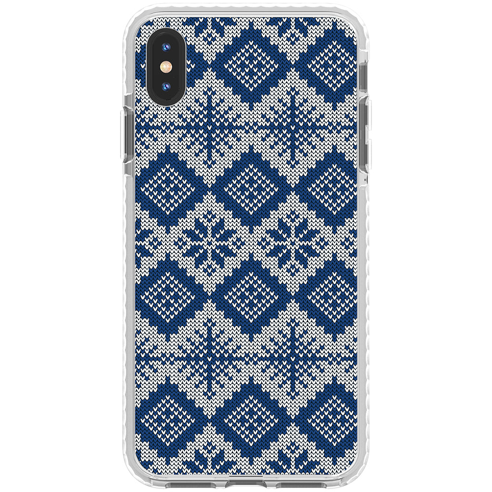 Ugly Sweater Blue White Impact iPhone Case