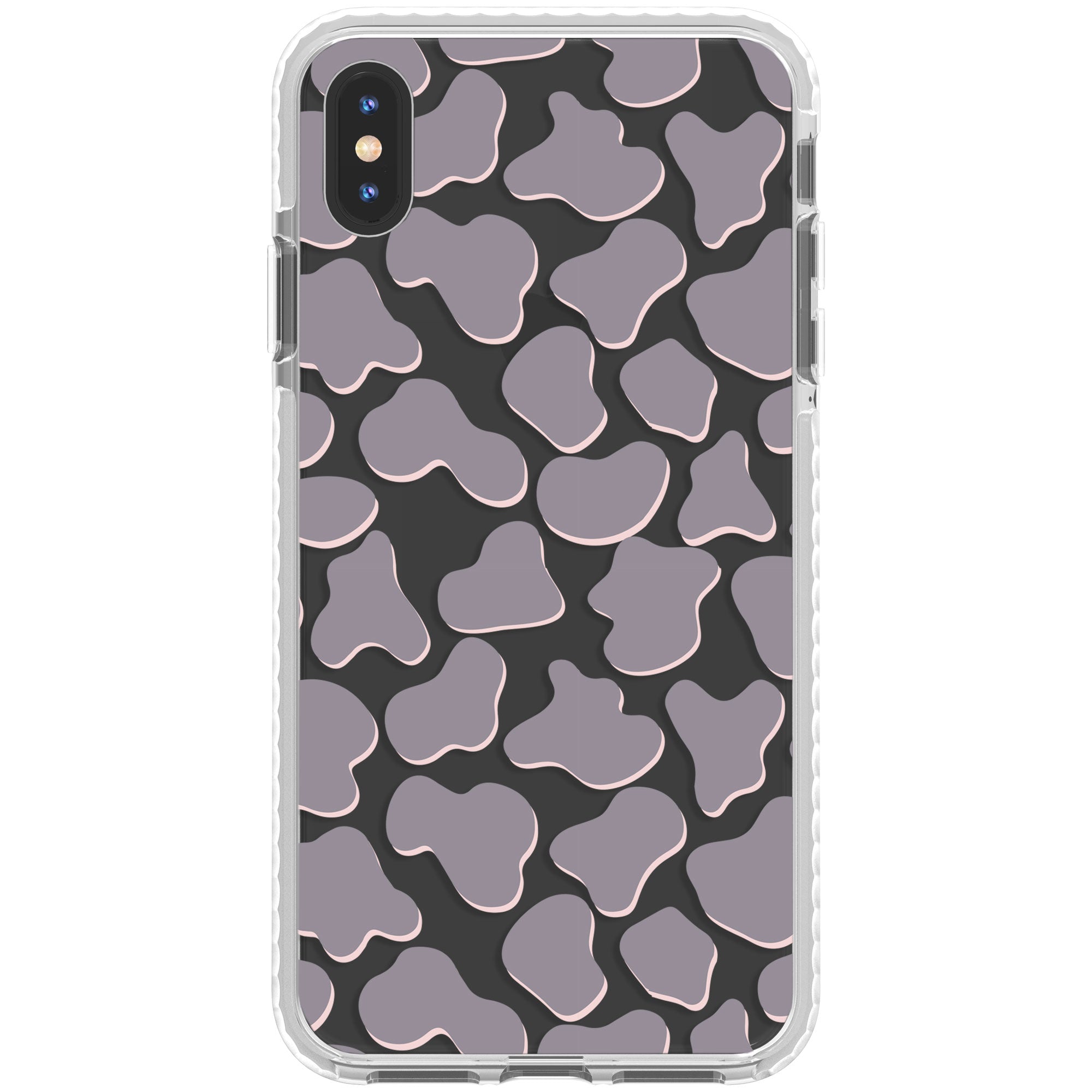 Gray Cow Print Phone Case