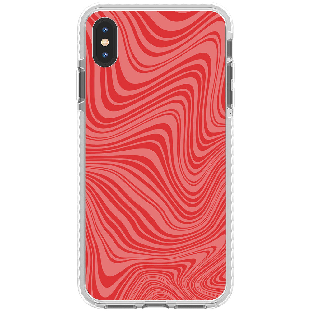 Psychedelic  Red Swirl iPhone Case