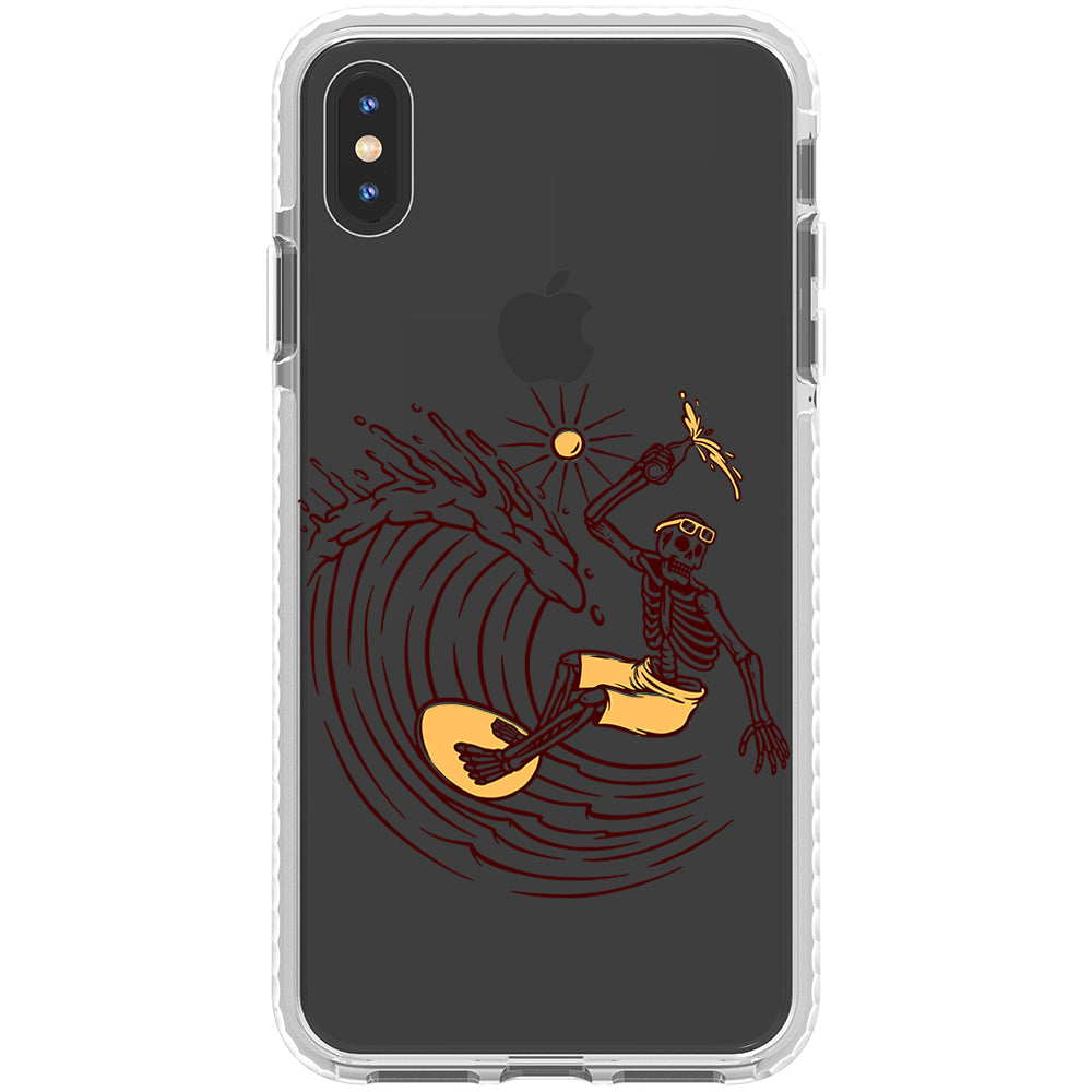 Surfing Skeleton Impact iPhone Case