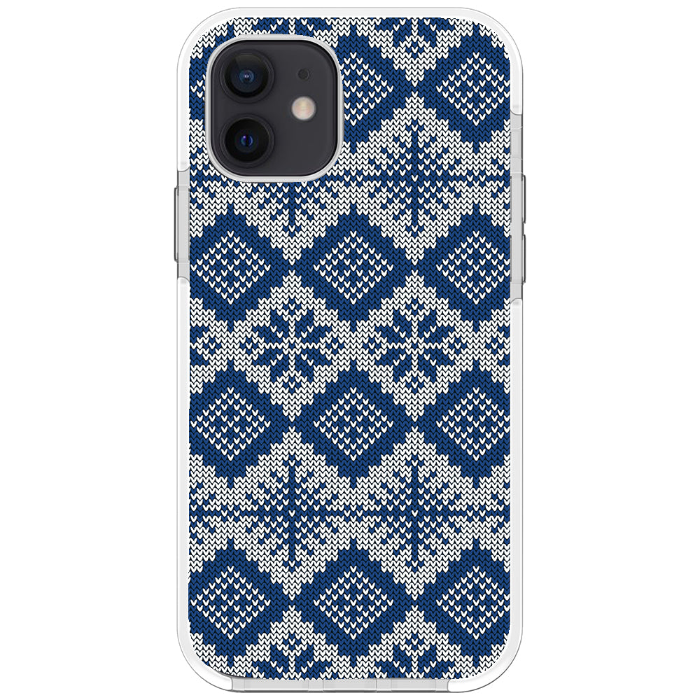 Ugly Sweater Blue White Impact iPhone Case