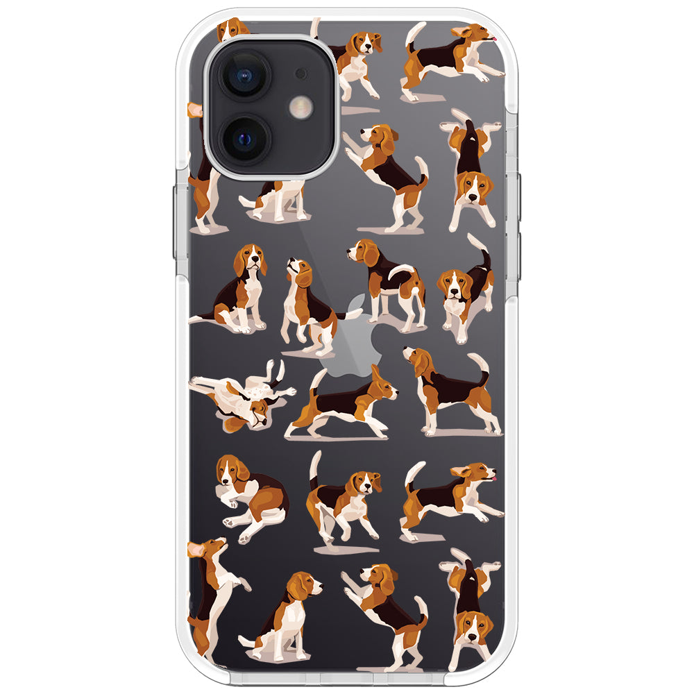 Beagle Hearts Impact iPhone Case