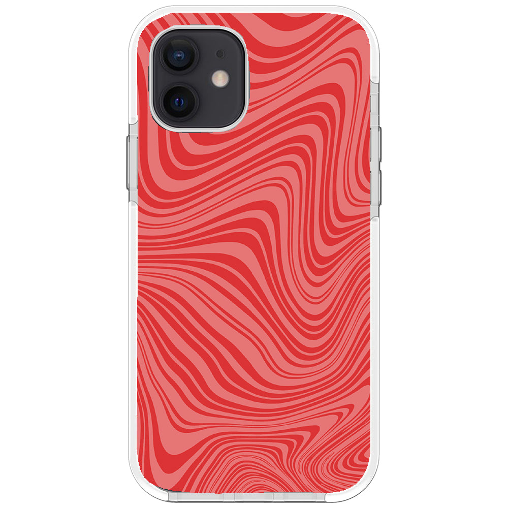 Psychedelic  Red Swirl iPhone Case