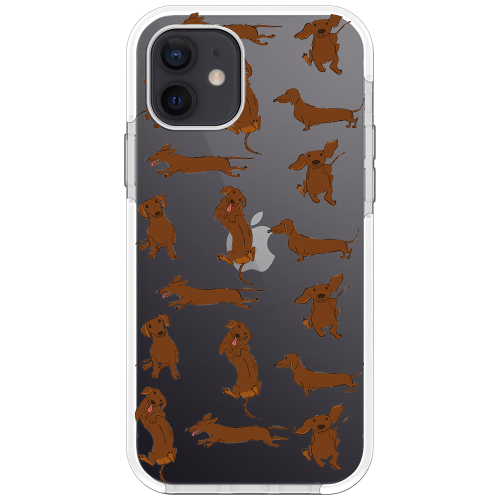 Baby Dachshund Collage Impact iPhone Case