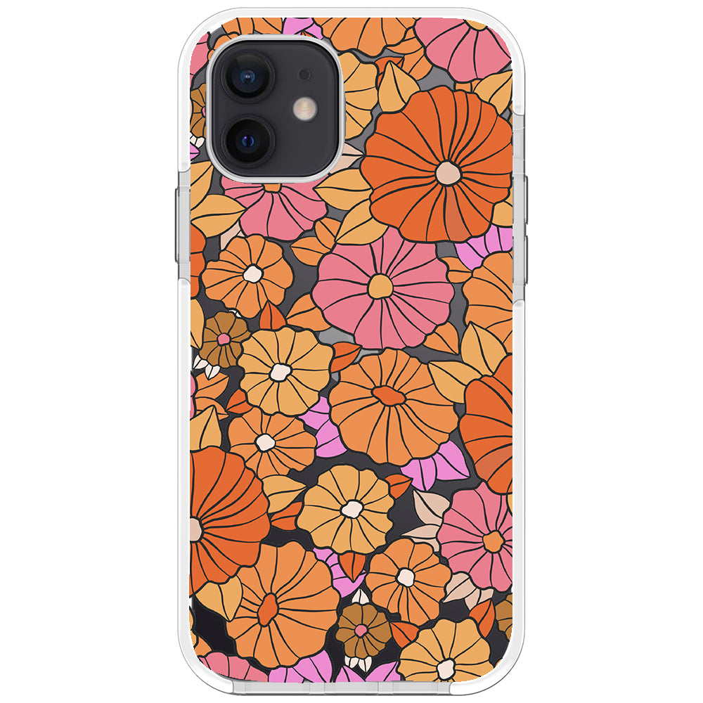 Retro Flowers Impact iPhone Case