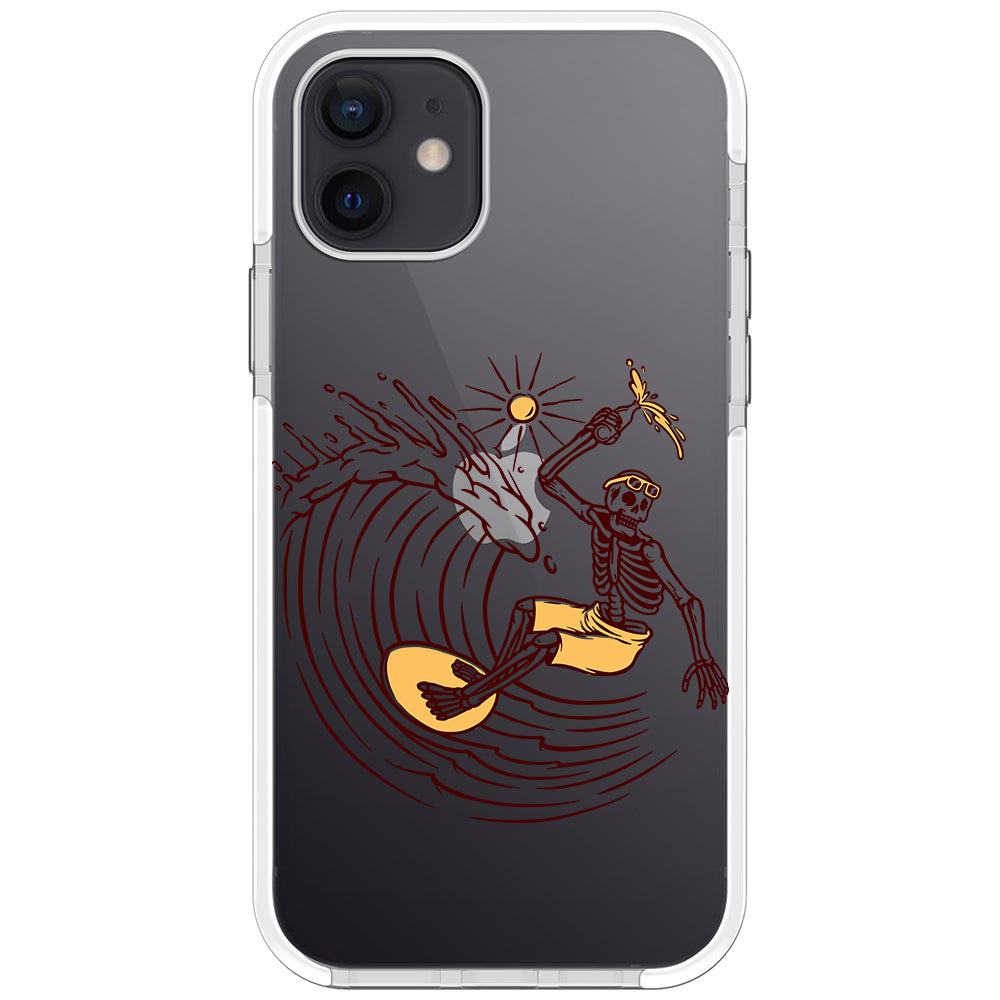 Surfing Skeleton Impact iPhone Case