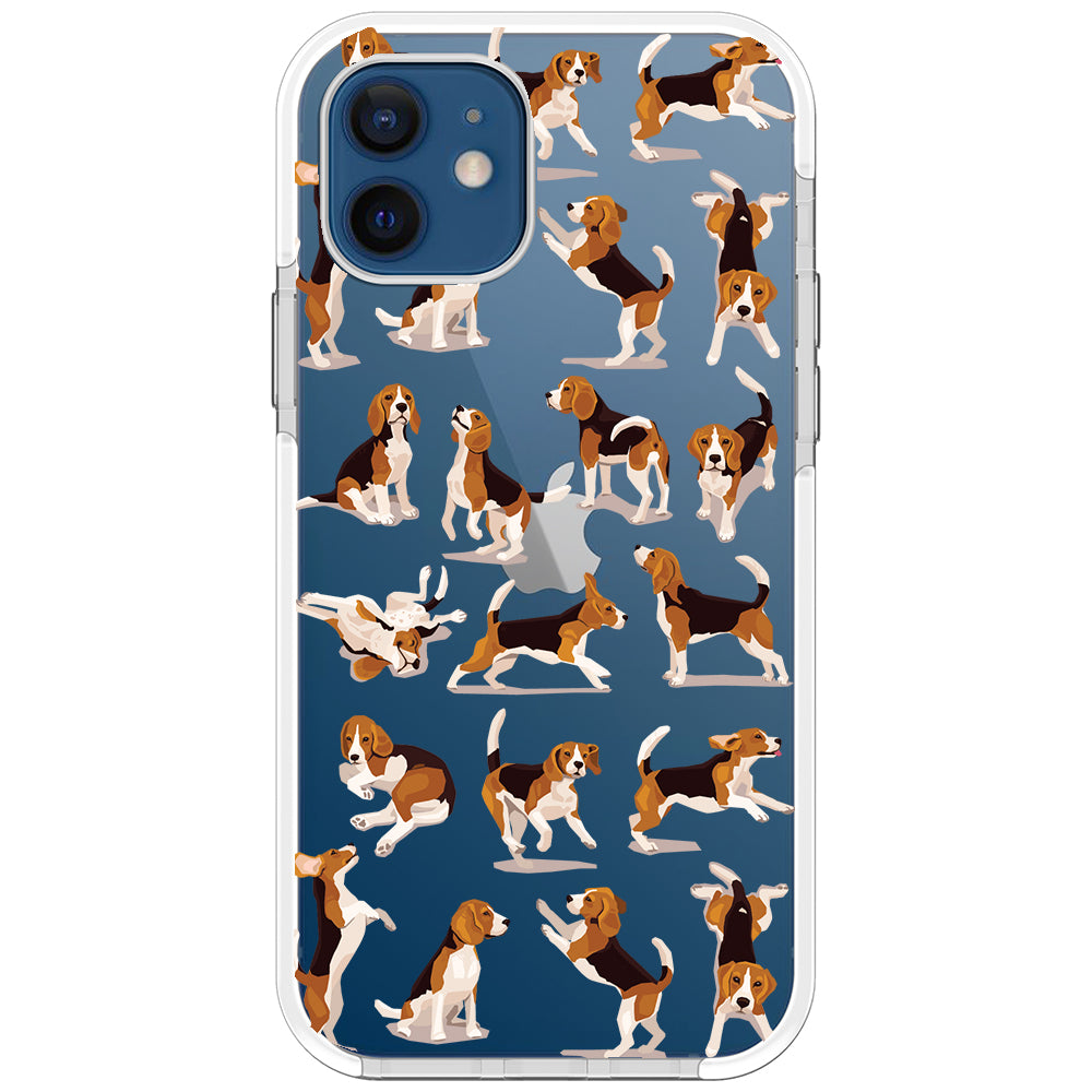 Beagle Hearts Impact iPhone Case