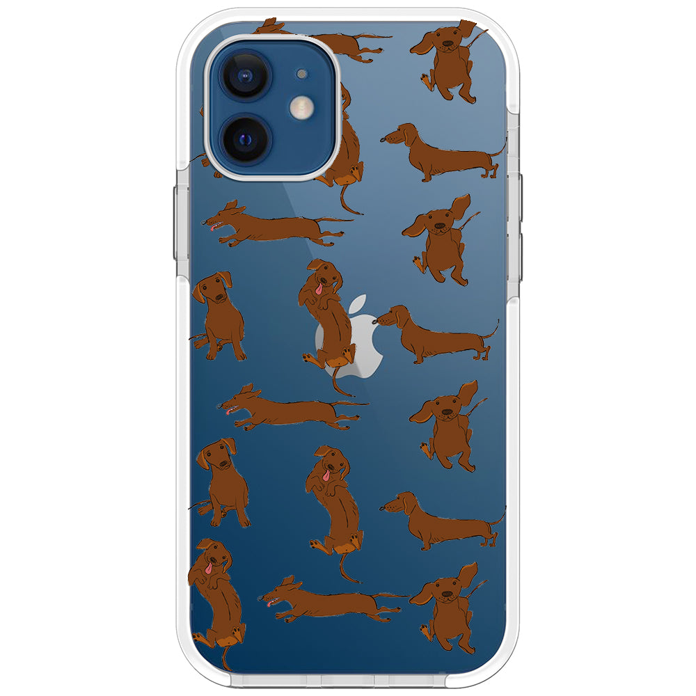 Baby Dachshund Collage Impact iPhone Case