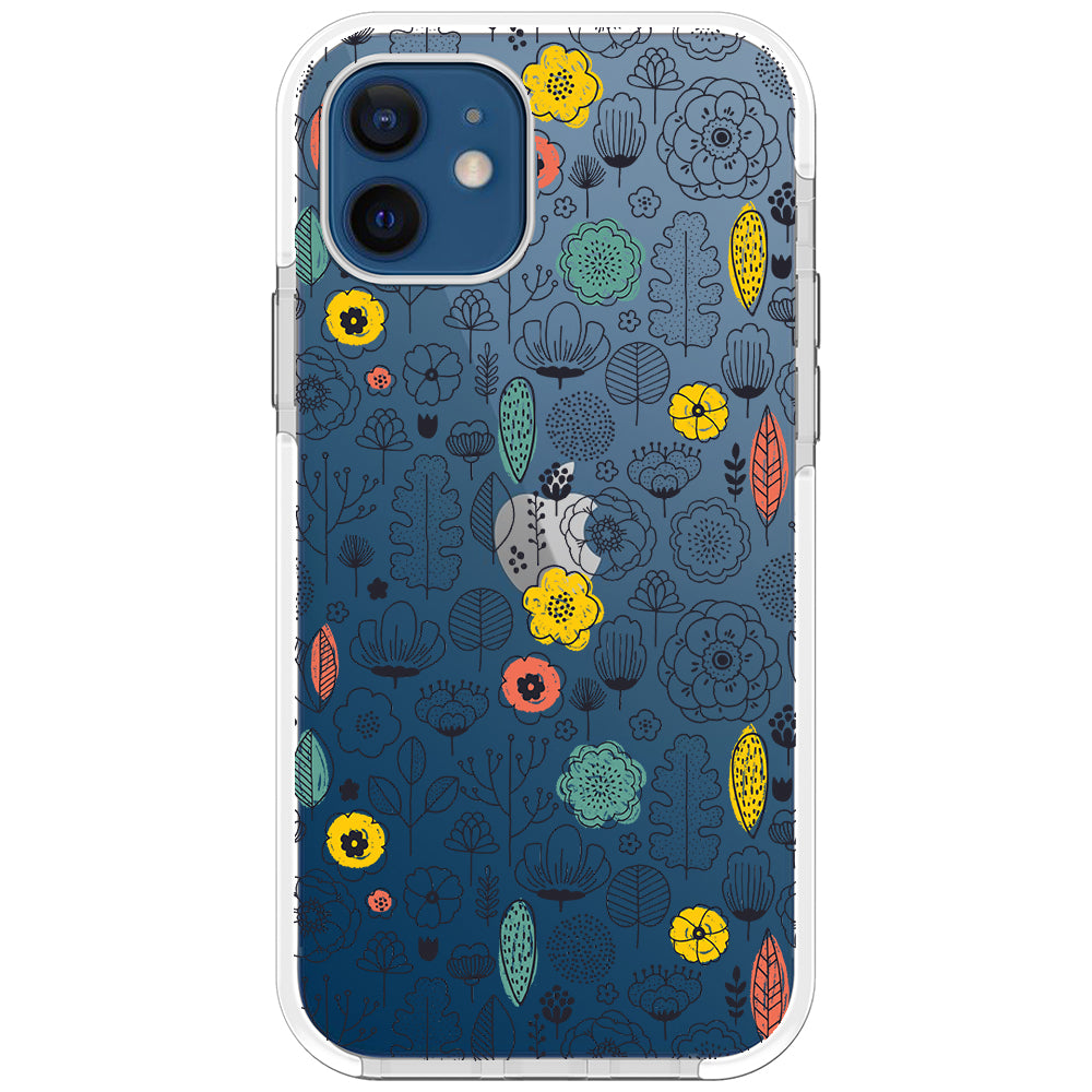 Minimal Scandinavian Flowers Impact iPhone Case