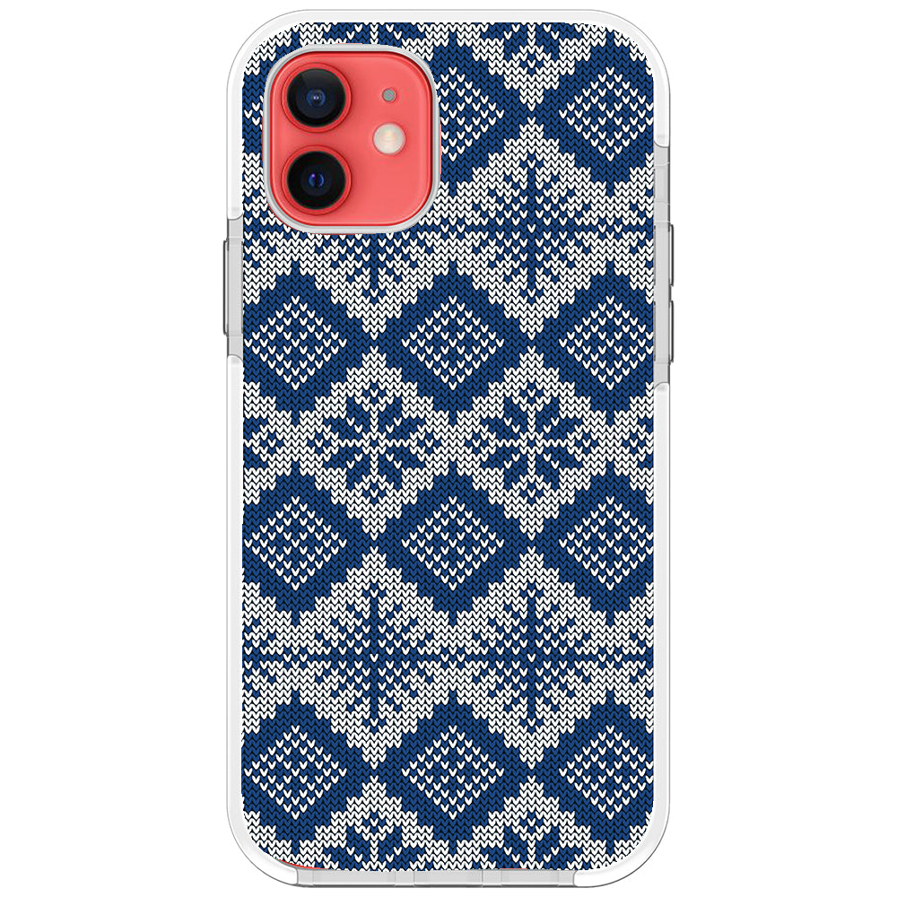 Ugly Sweater Blue White Impact iPhone Case