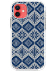 Ugly Sweater Blue White Impact iPhone Case