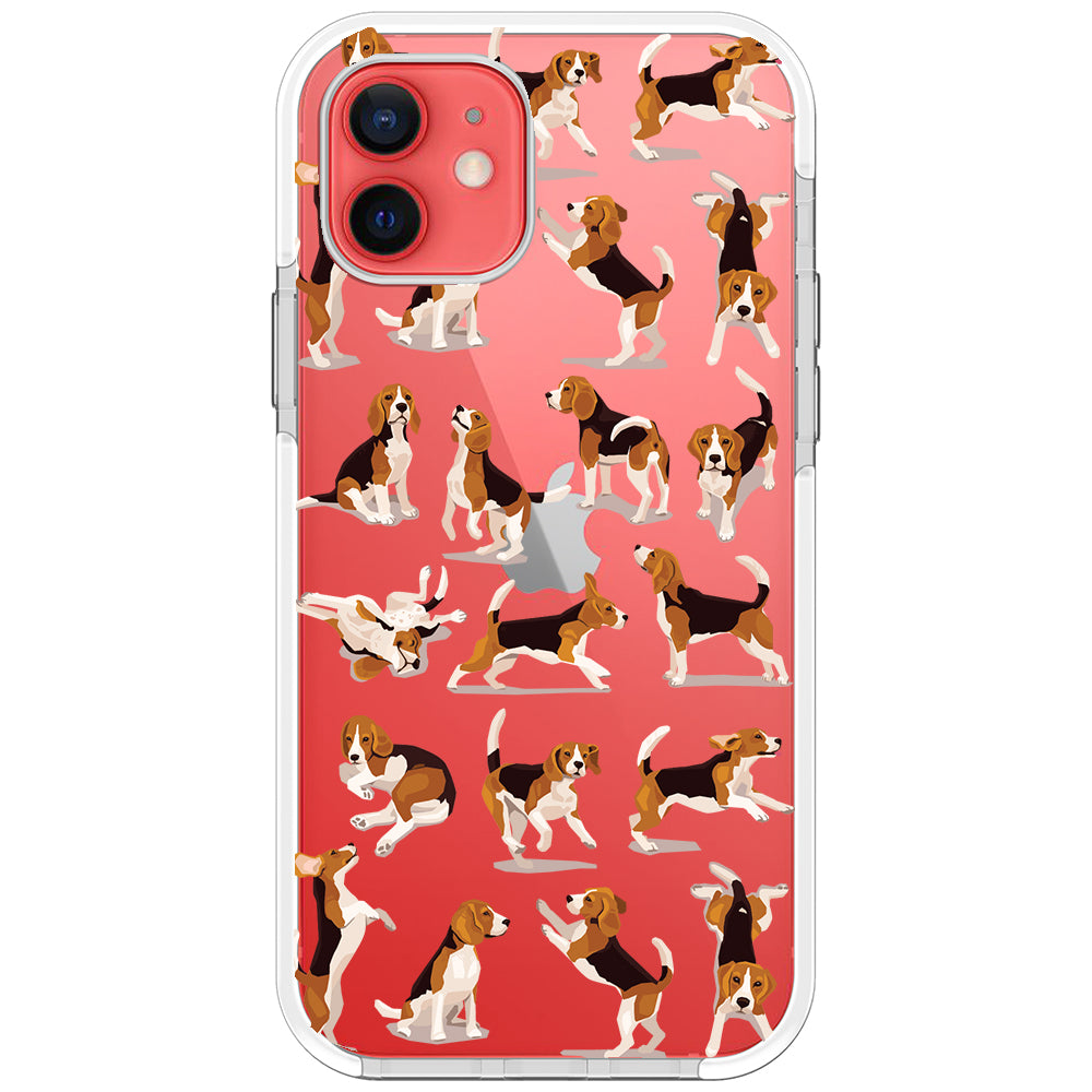 Beagle Hearts Impact iPhone Case