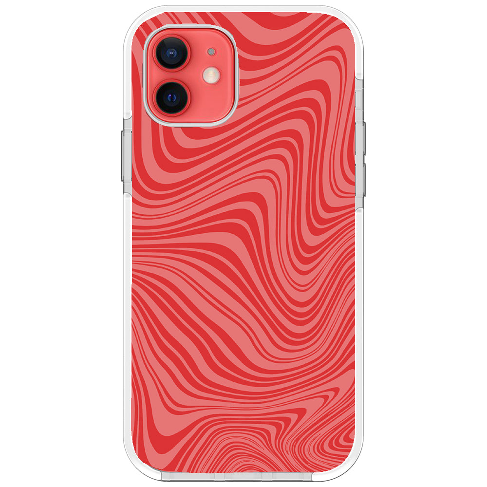 Psychedelic  Red Swirl iPhone Case