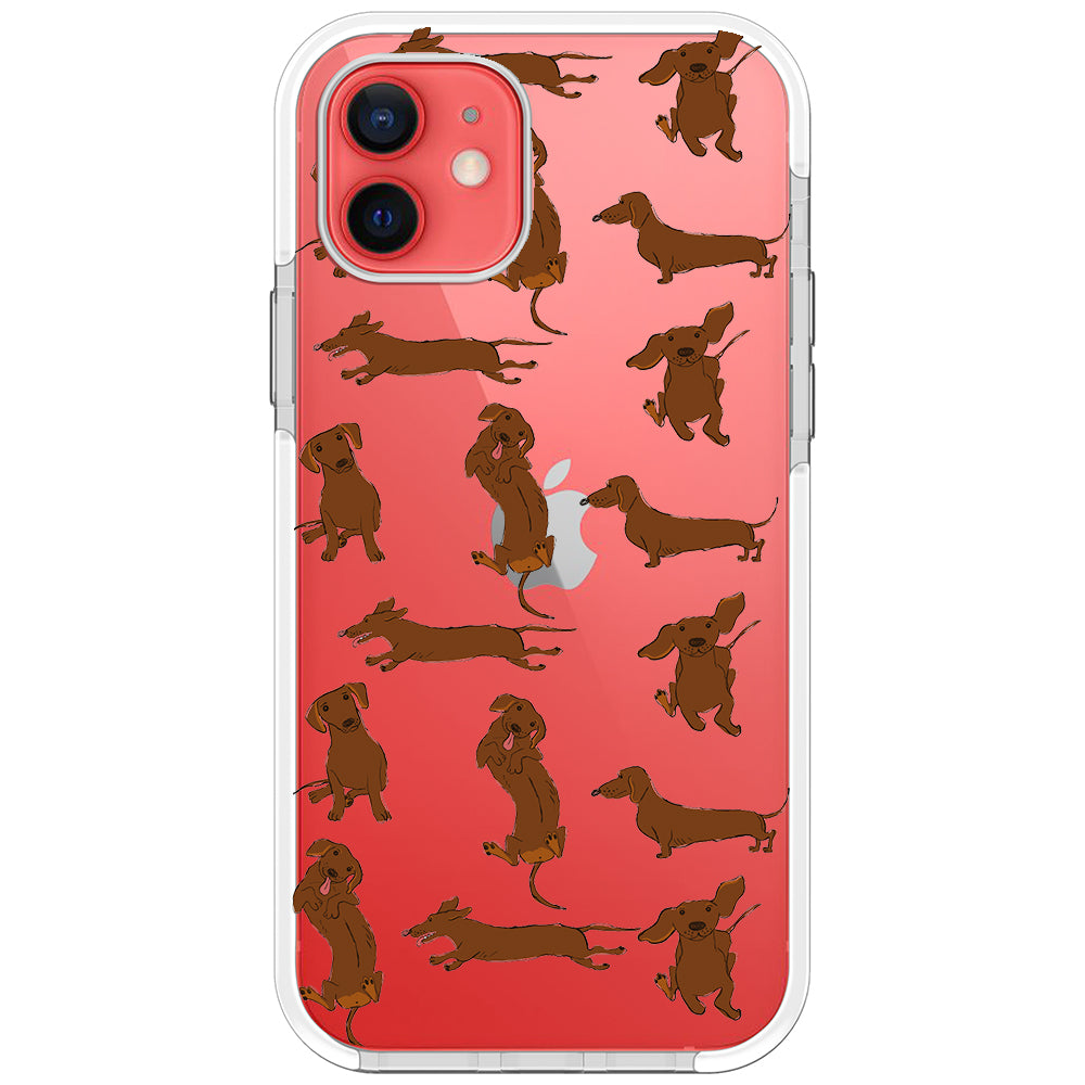 Baby Dachshund Collage Impact iPhone Case