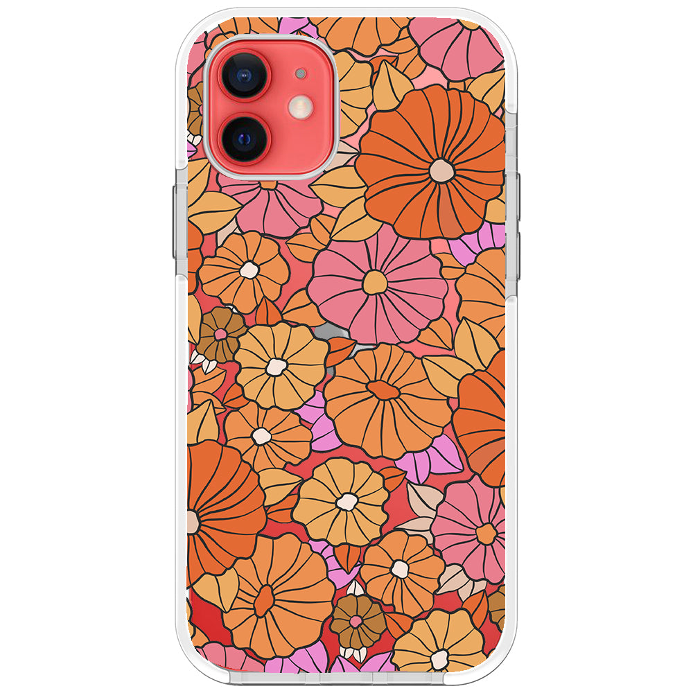 Retro Flowers Impact iPhone Case