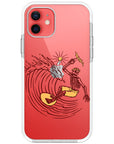 Surfing Skeleton Impact iPhone Case