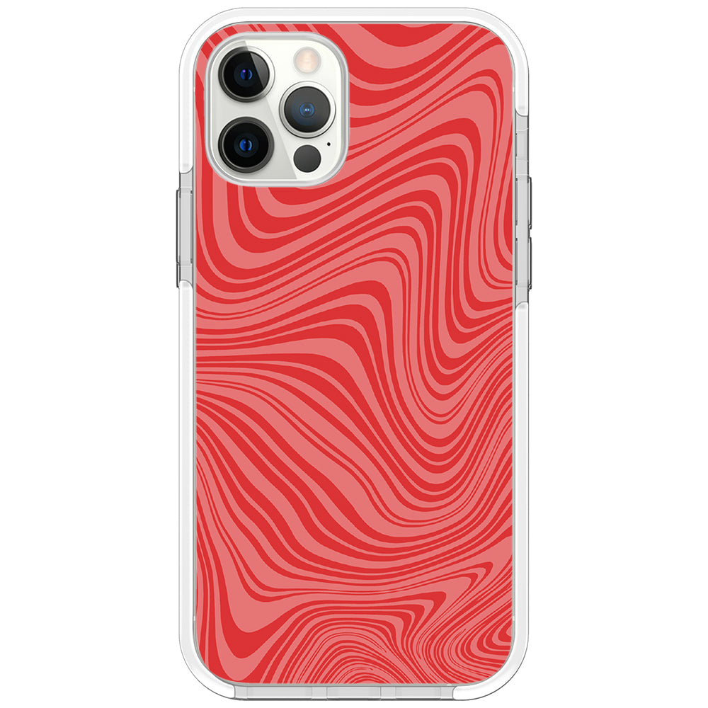 Psychedelic  Red Swirl iPhone Case