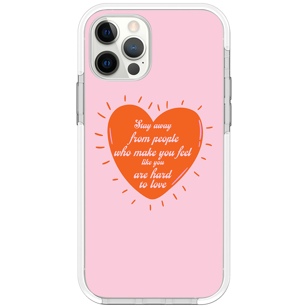 Stay Away Quote Impact iPhone Case