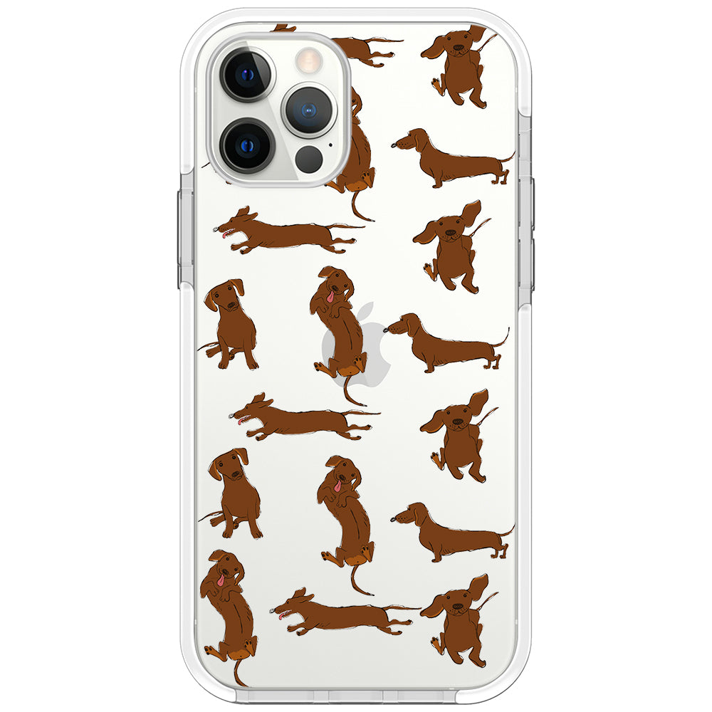 Baby Dachshund Collage Impact iPhone Case