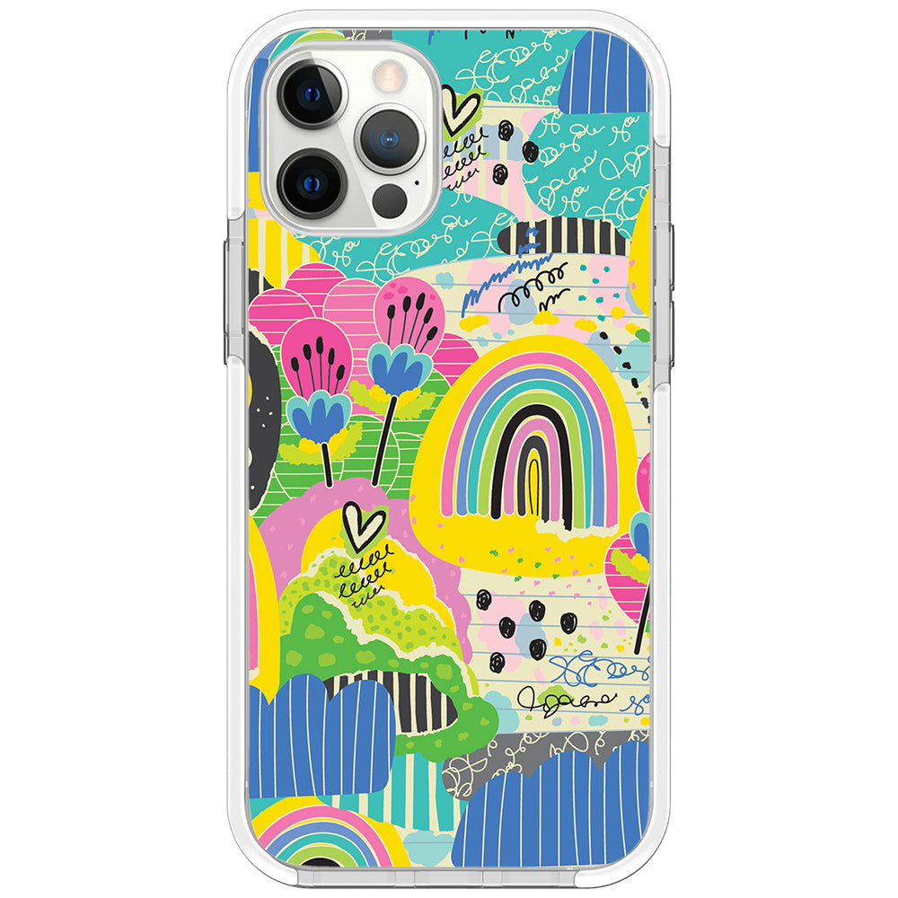 Rainbow Patches Impact iPhone Case