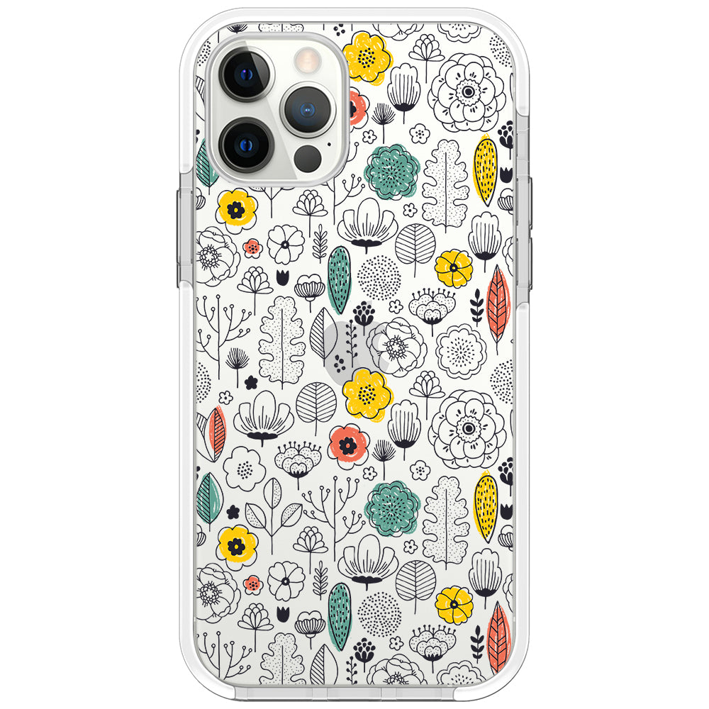 Minimal Scandinavian Flowers Impact iPhone Case