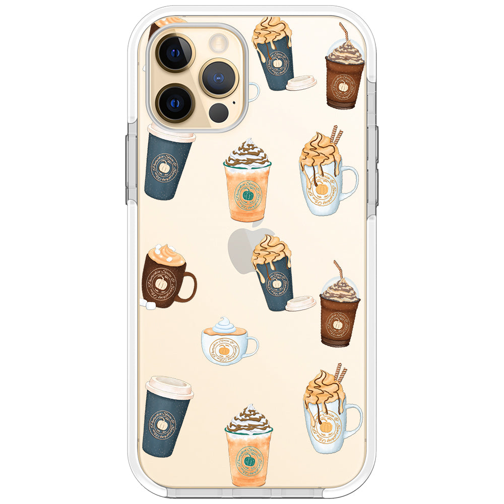 Pumpkin Spice Latte Collage iPhone Case