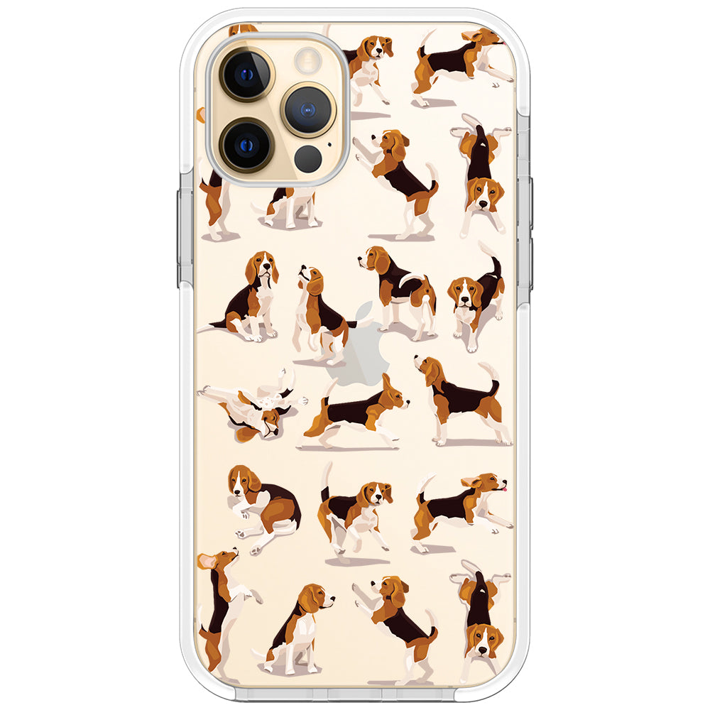 Beagle Hearts Impact iPhone Case