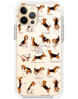 Beagle Hearts Impact iPhone Case