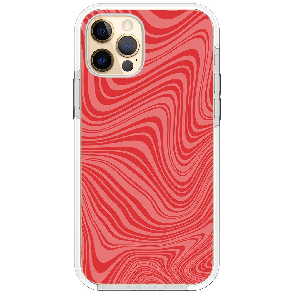 Psychedelic  Red Swirl iPhone Case