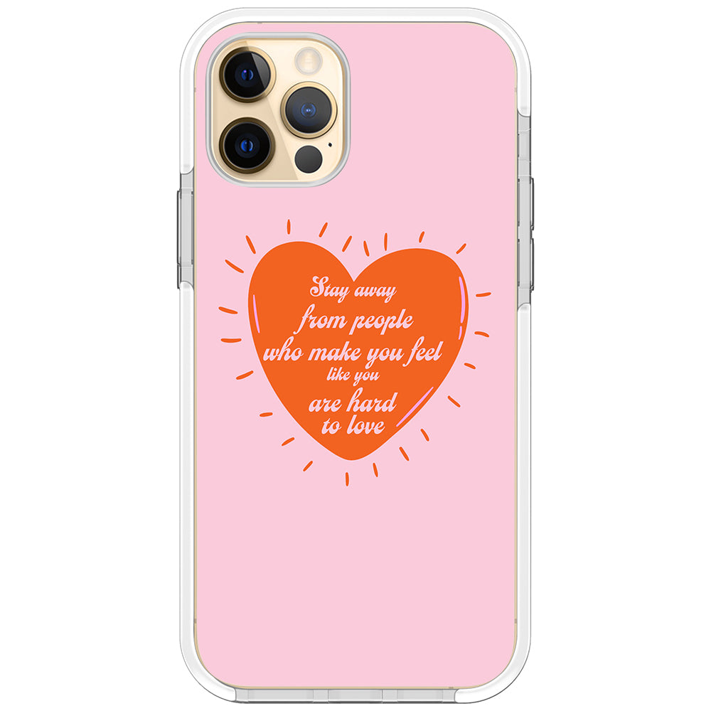 Stay Away Quote Impact iPhone Case