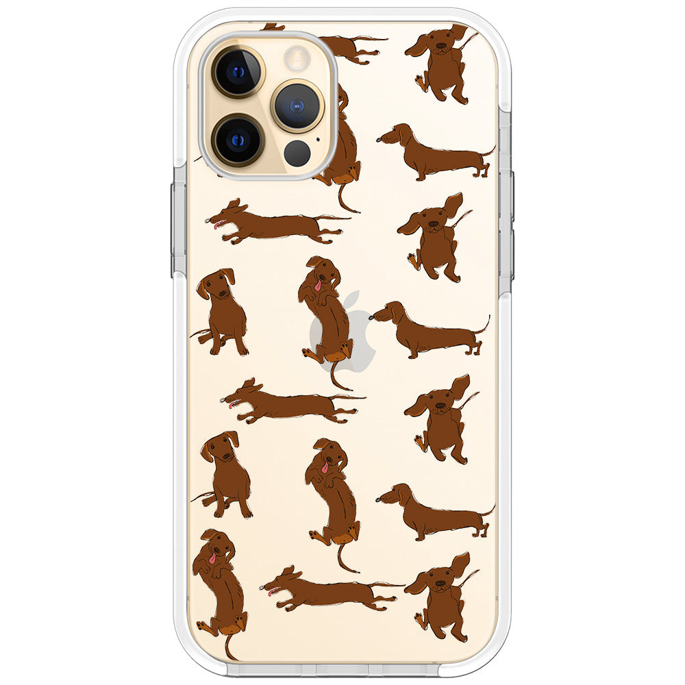 Baby Dachshund Collage Impact iPhone Case