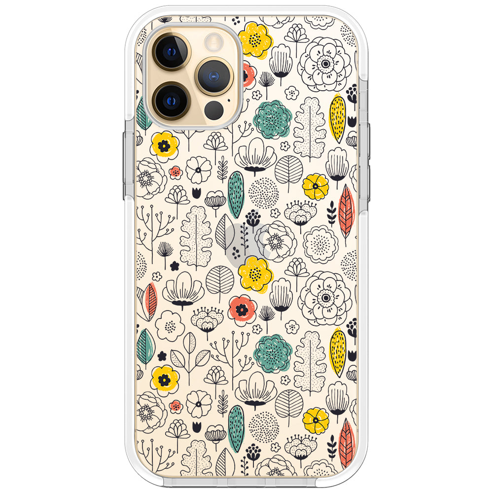 Minimal Scandinavian Flowers Impact iPhone Case