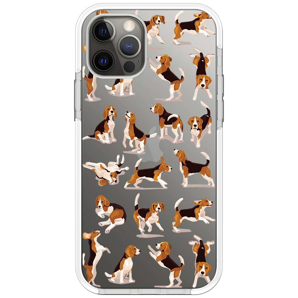 Beagle Hearts Impact iPhone Case